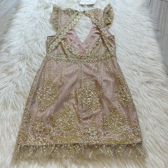 Hello Molly MATCH ME DRESS CHAMPAGNE NWT Size Large - Picture 6 of 12